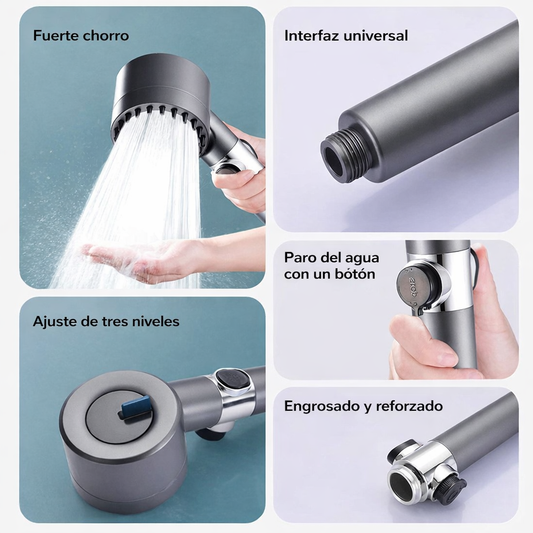 Alcachofa de Ducha de Alta Presión con Filtro