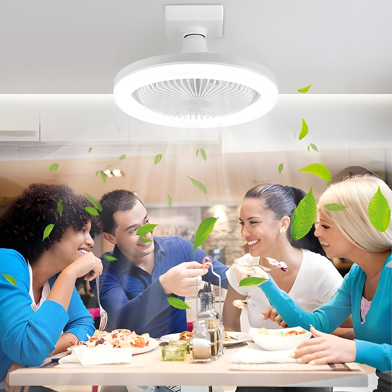 Ventilador con Luz LED 2 en 1 – Iluminación y frescor en un solo dispositivo