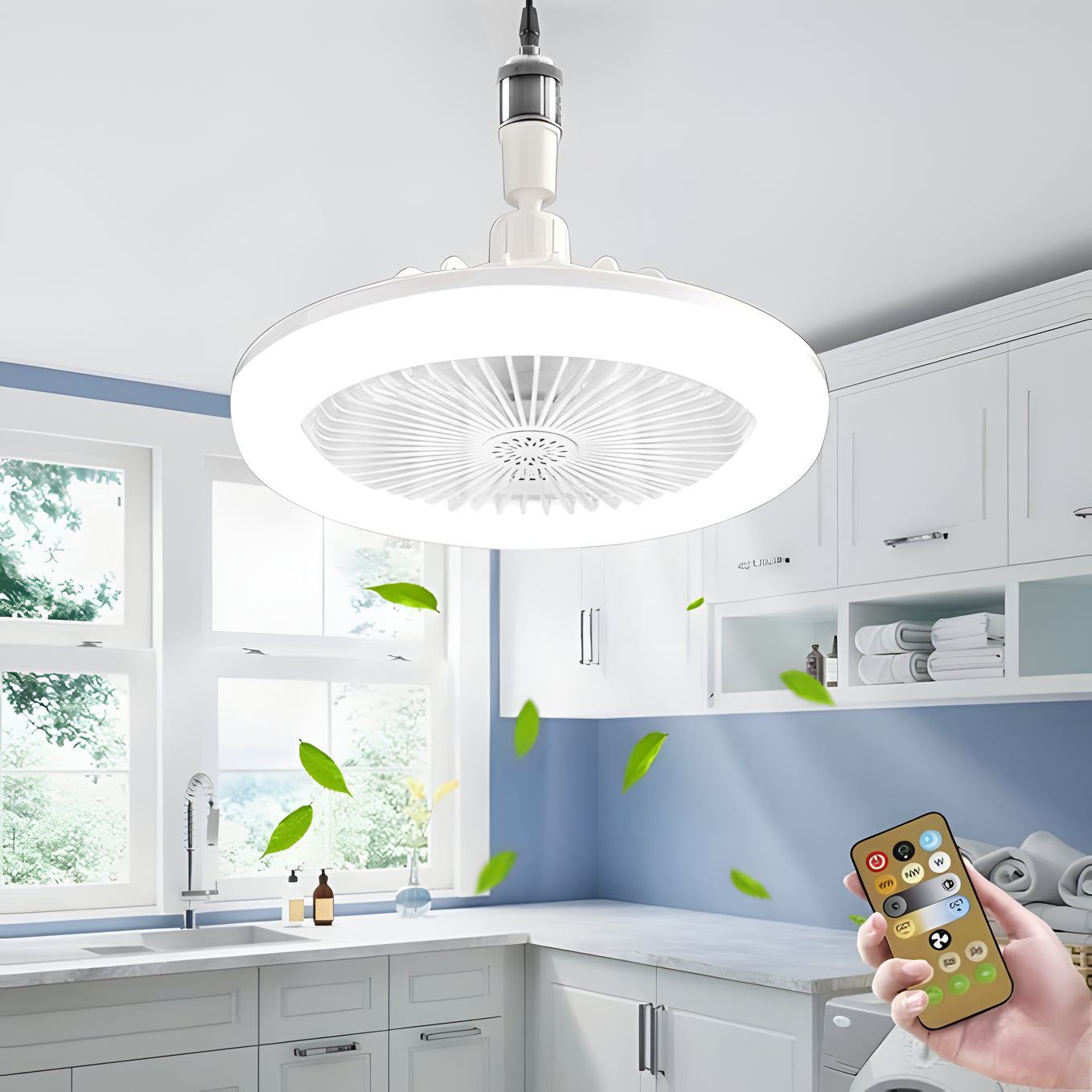 Ventilador con Luz LED 2 en 1 – Iluminación y frescor en un solo dispositivo