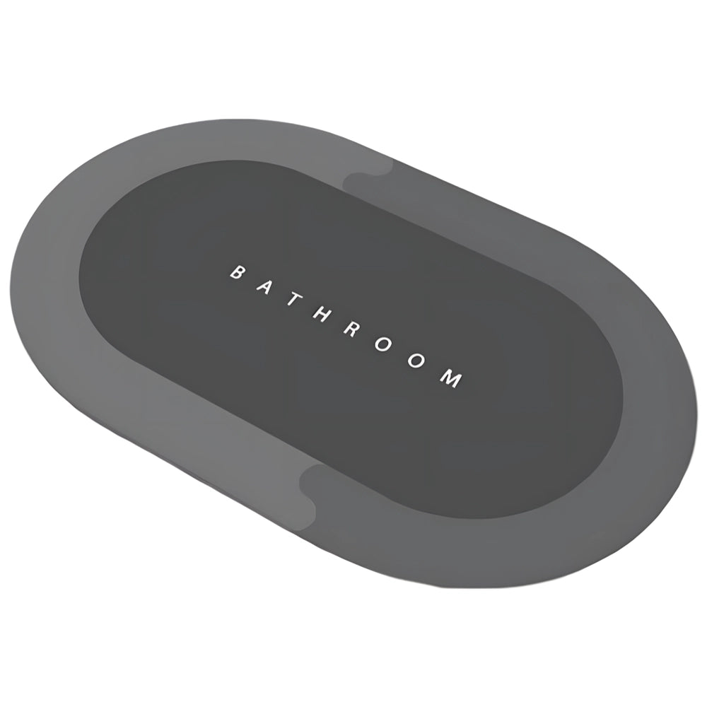 Alfombra de ducha súper absorbente ovalada