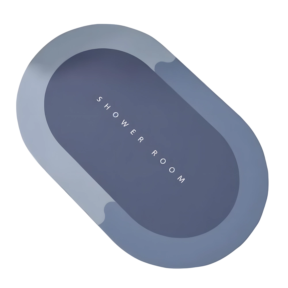 Alfombra de ducha súper absorbente ovalada