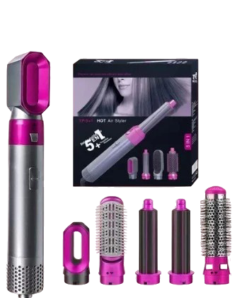 Cepillo Secador de Cabello 5 en 1 - Peina, Seca, Riza y Moldea con Estilo
