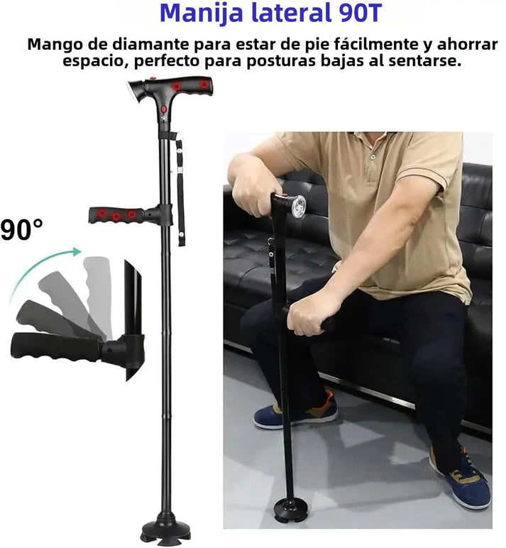 Bastón Plegable con Luz LED – Seguridad y Comodidad en Cada Paso